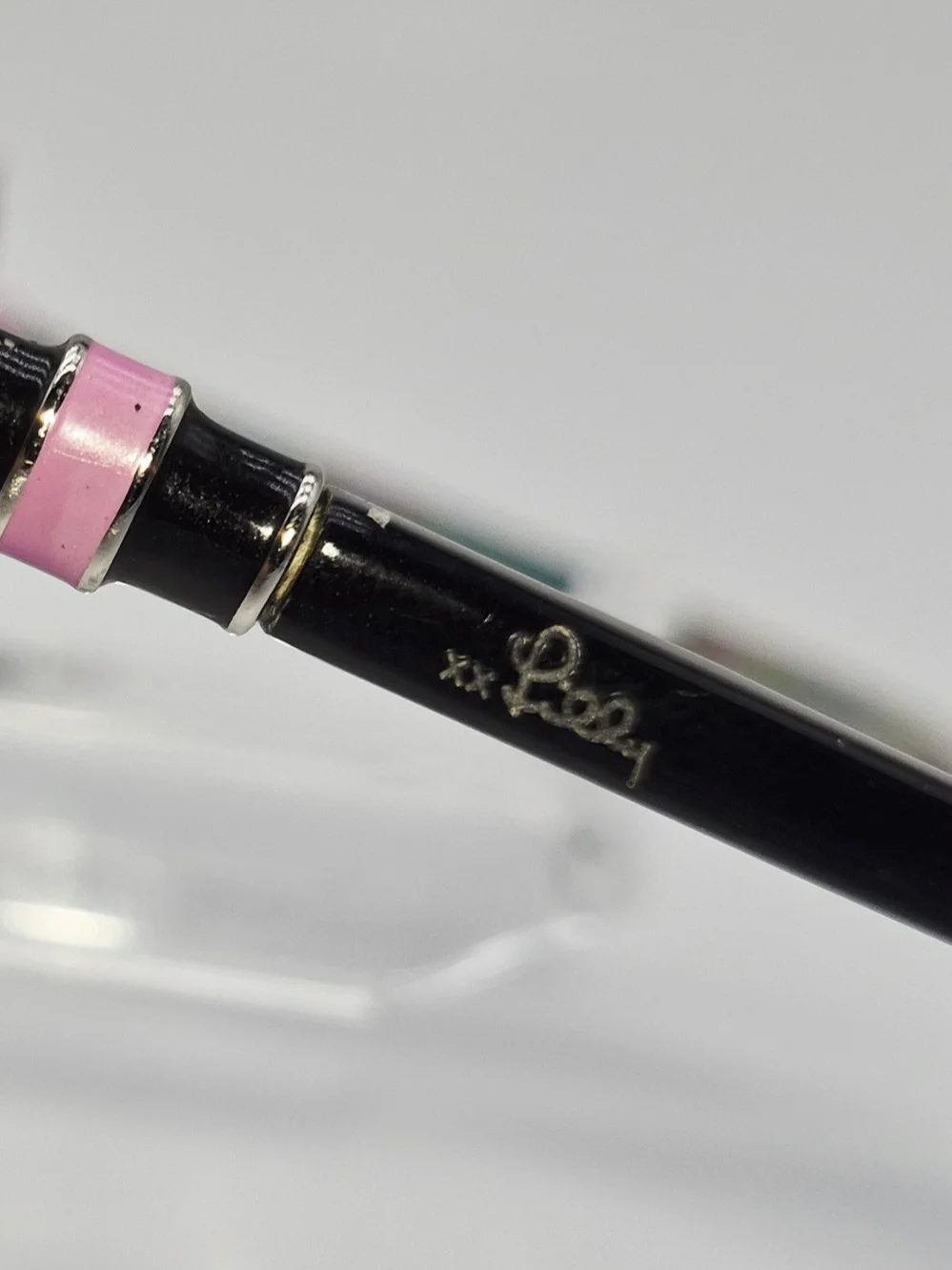 Lilly Pulitzer Black and Pink Rimmed Cat-Eye Glasses